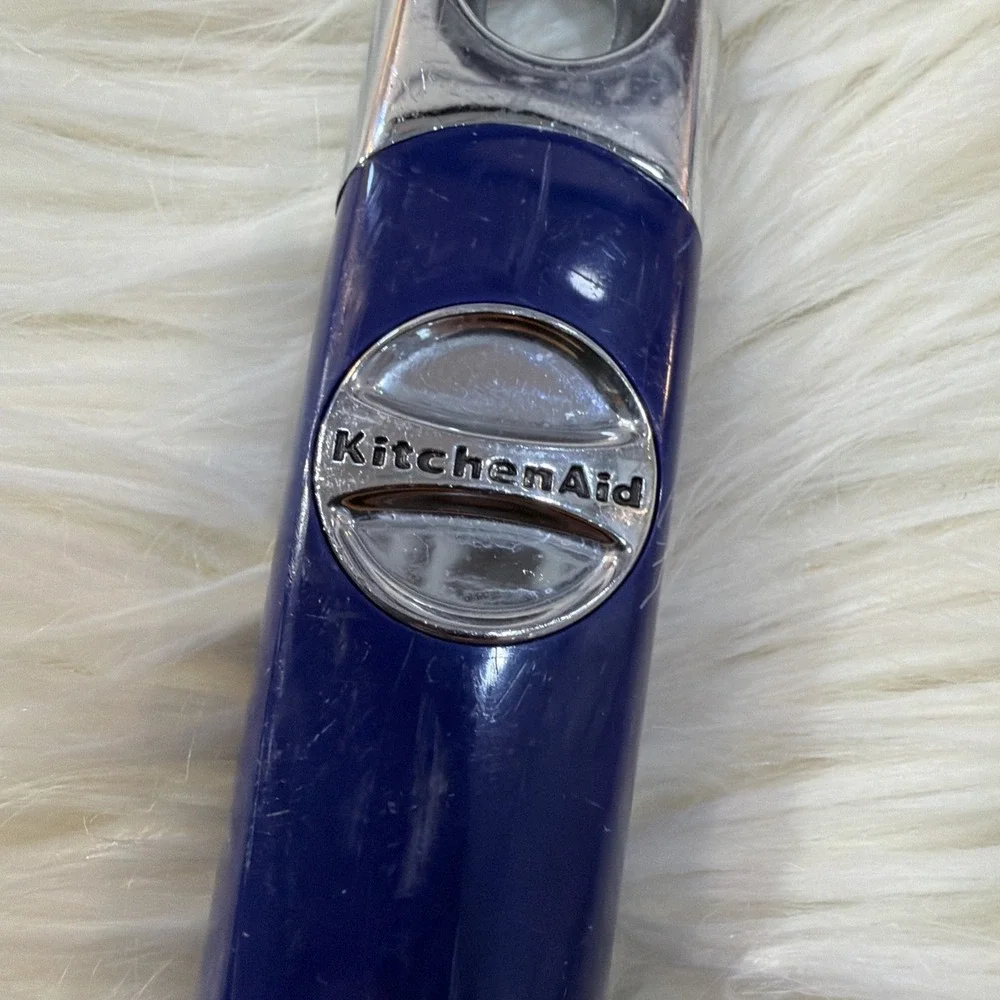 KitchenAid Blue Silicone Spatula Scraper  Cake, Brownie , Mayo Peanut butter Jar